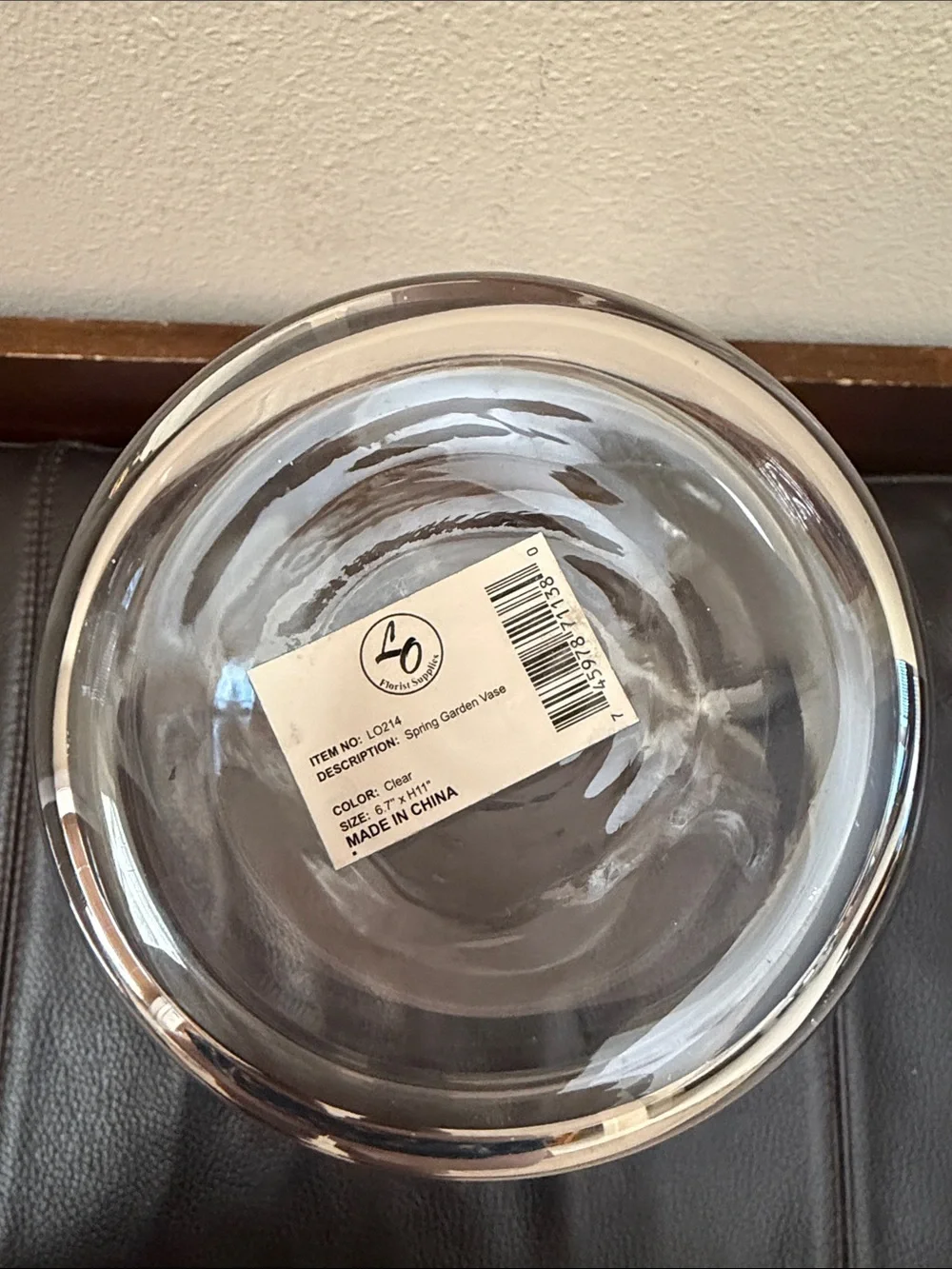 Clear Glass Spring Garden Vase Features a Wide Bulbous Middle & Flared Open Top